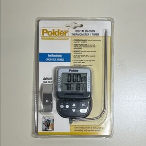 Polder Digital In-Oven Thermometer Timer